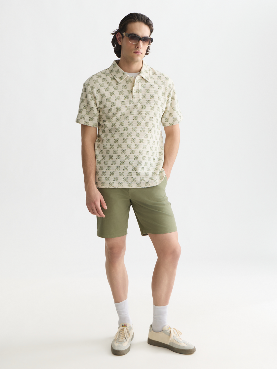 Seasonal core Stuart cotton twill regular-fit shorts