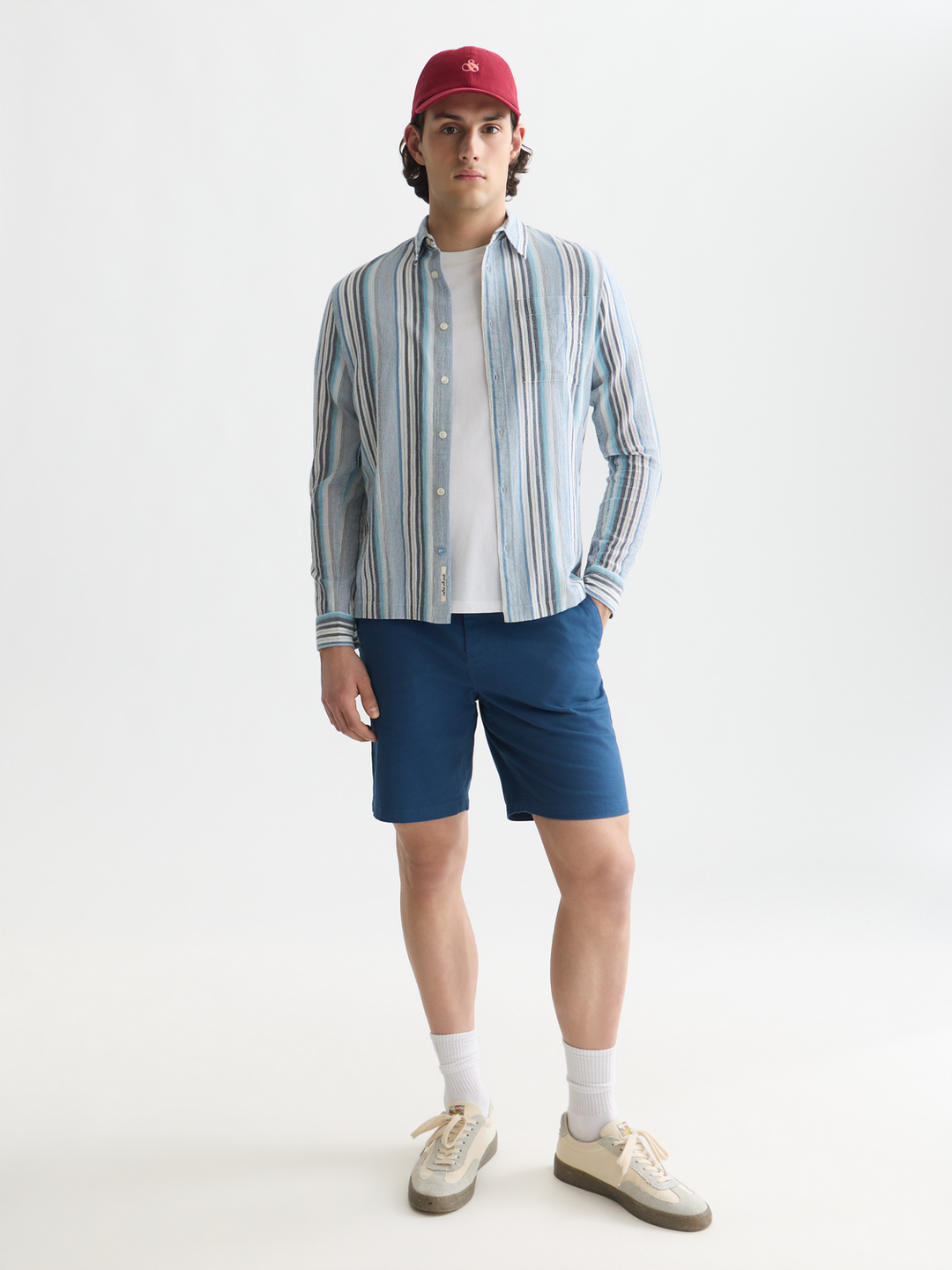 Seasonal core Stuart cotton twill regular-fit shorts