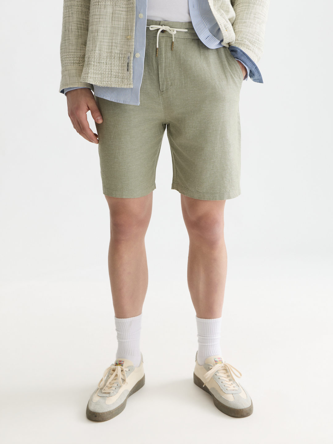 Seasonal core Fave cotton linen regular-fit shorts
