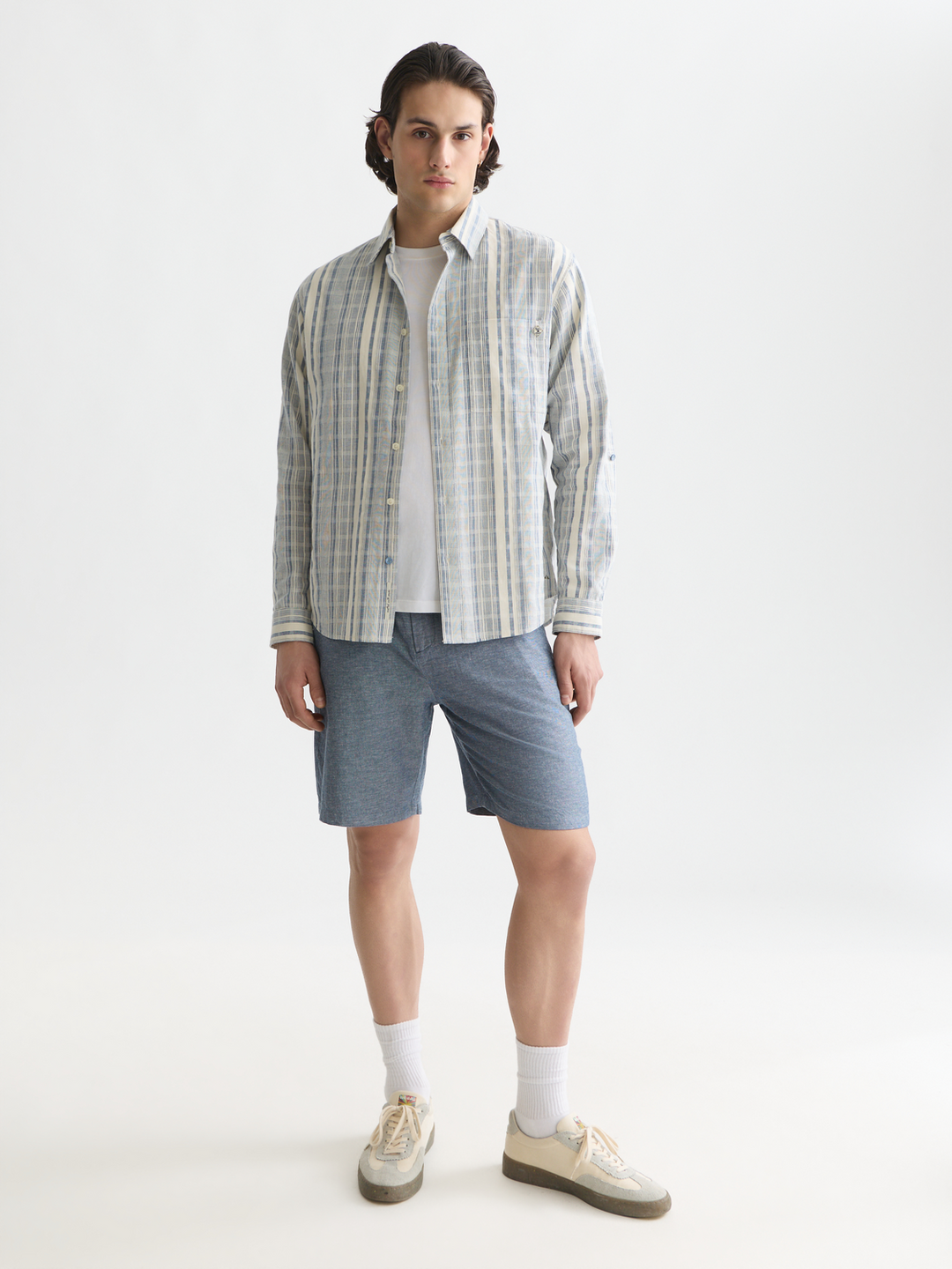 Seasonal core Fave cotton linen regular-fit shorts