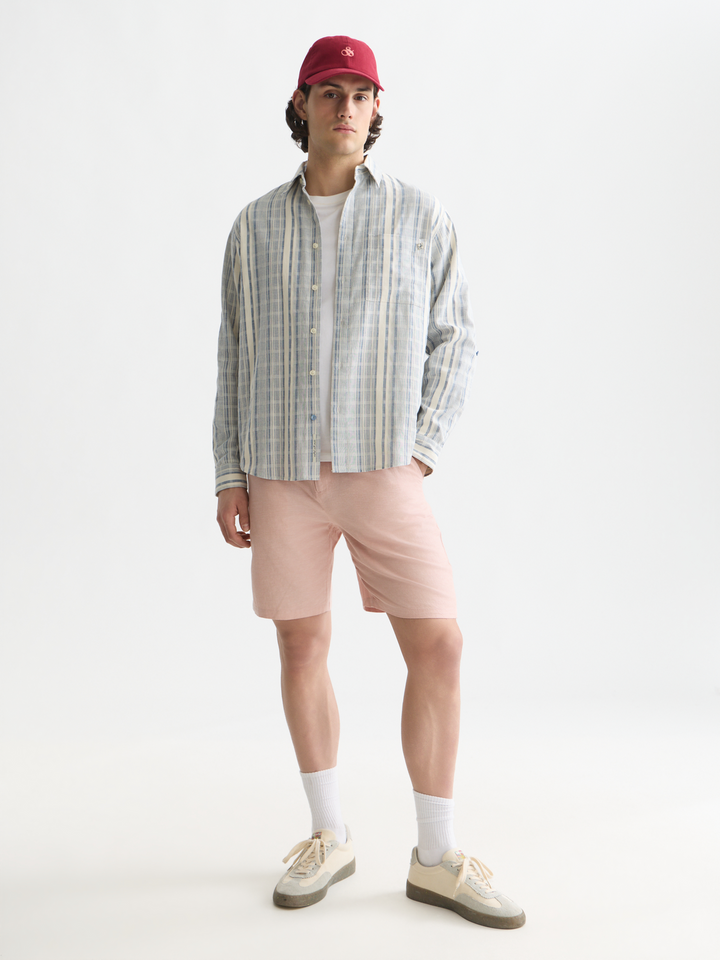 Seasonal core Fave cotton linen regular-fit shorts