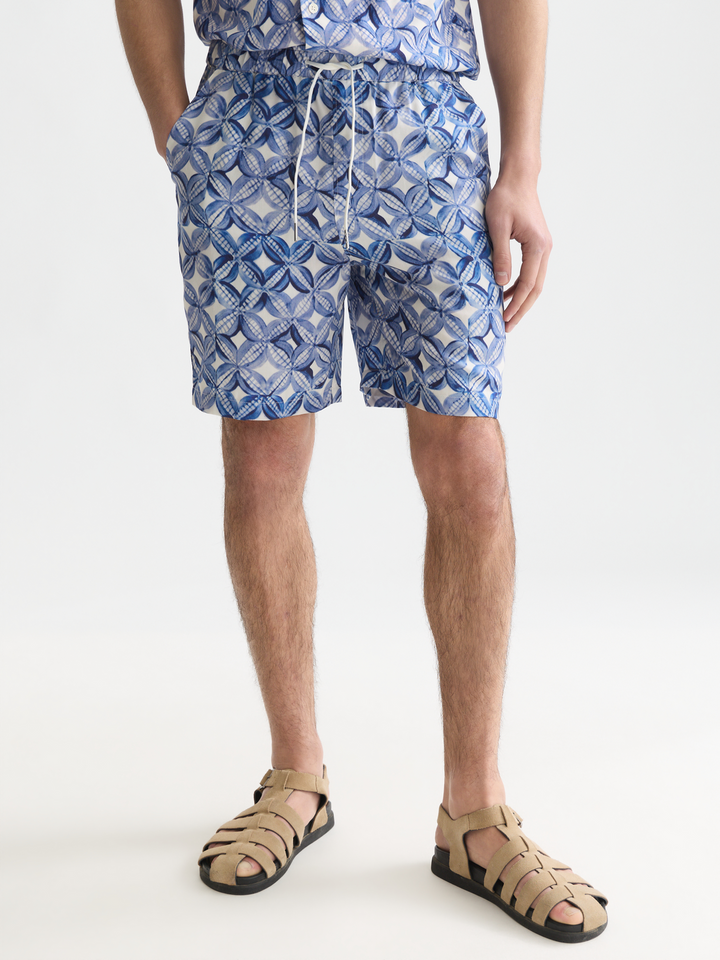 Fave printed tencel relaxed-fit bermuda shorts