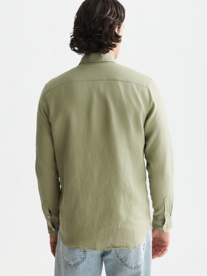 Seasonal core linen regular-fit shirt