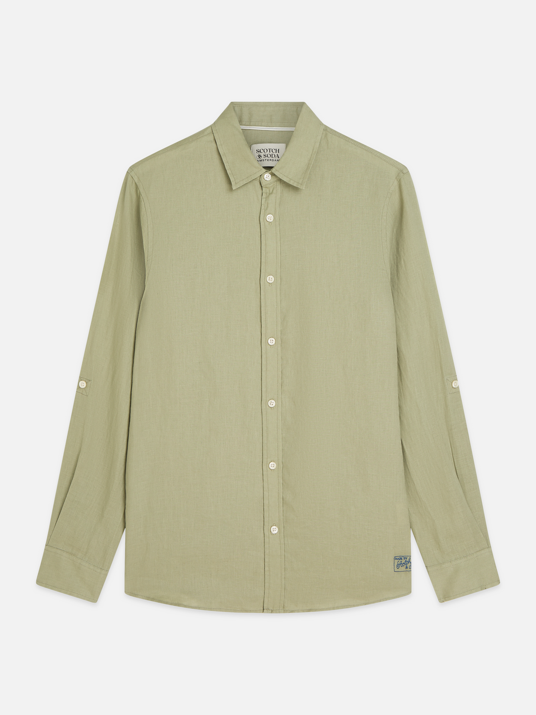 Seasonal core linen regular-fit shirt