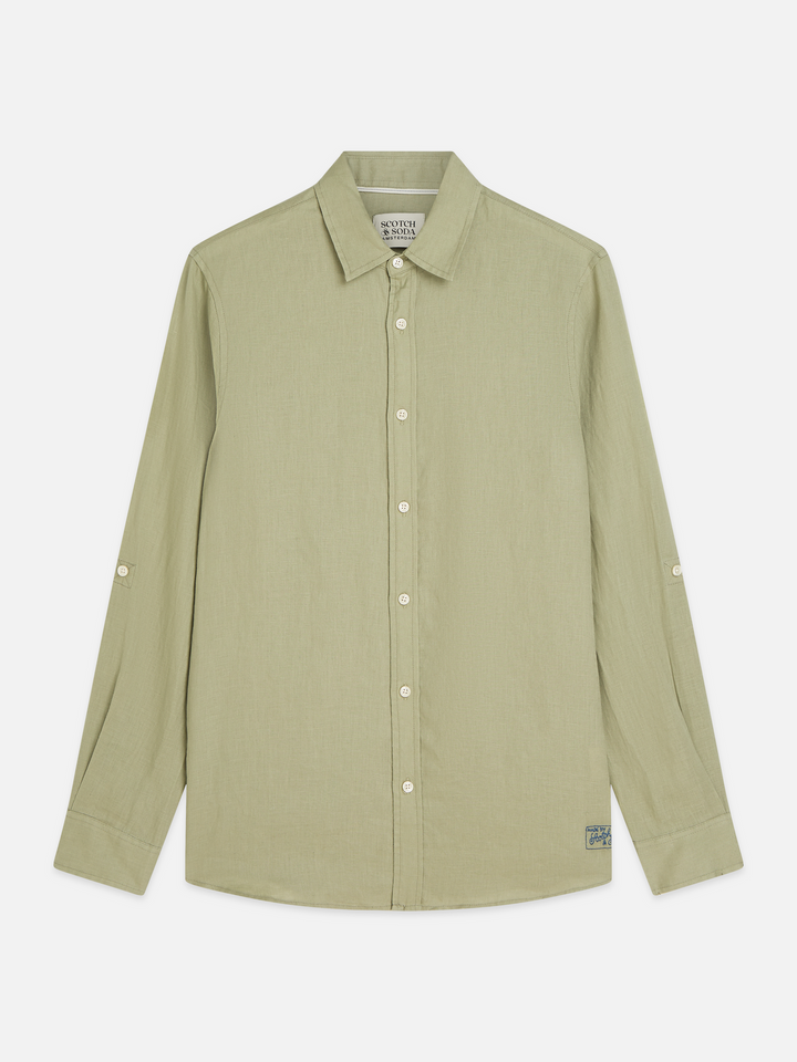 Seasonal core linen regular-fit shirt