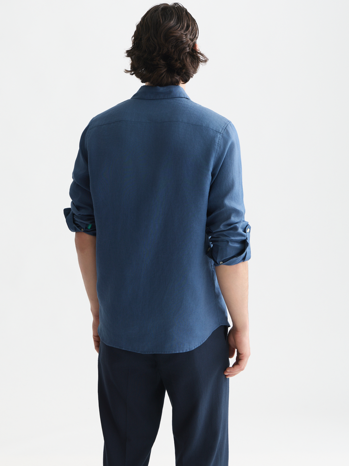 Seasonal core linen regular-fit shirt