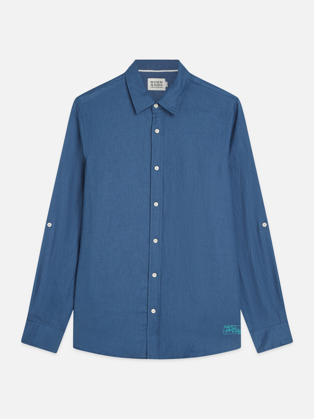 Seasonal core linen regular-fit shirt