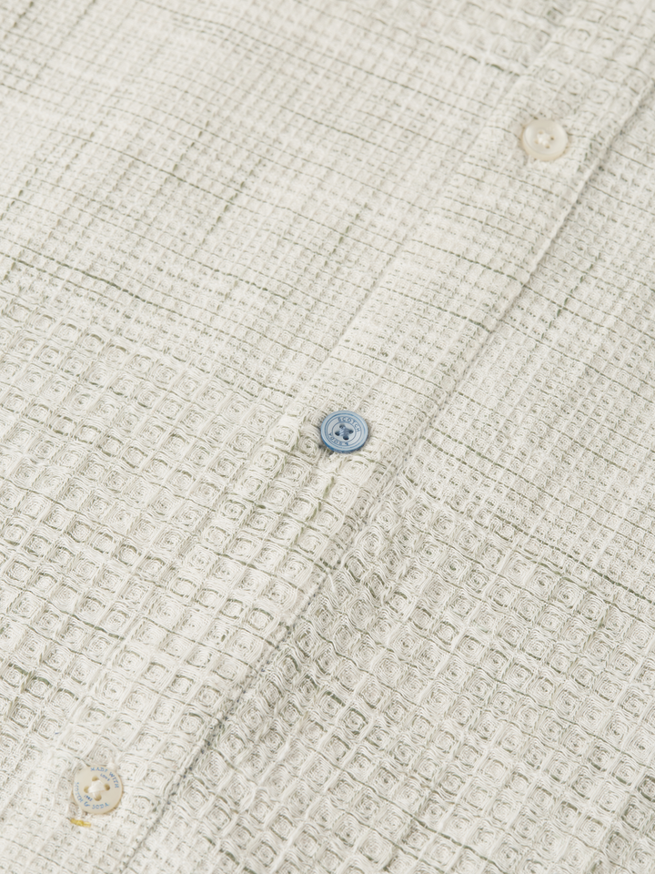 Melange waffle regular-fit shirt