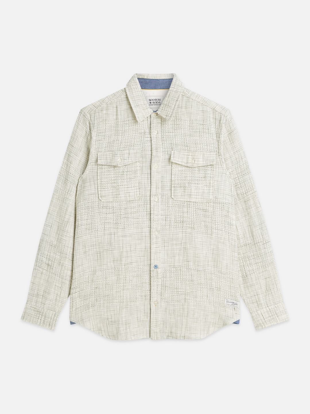 Melange waffle regular-fit shirt