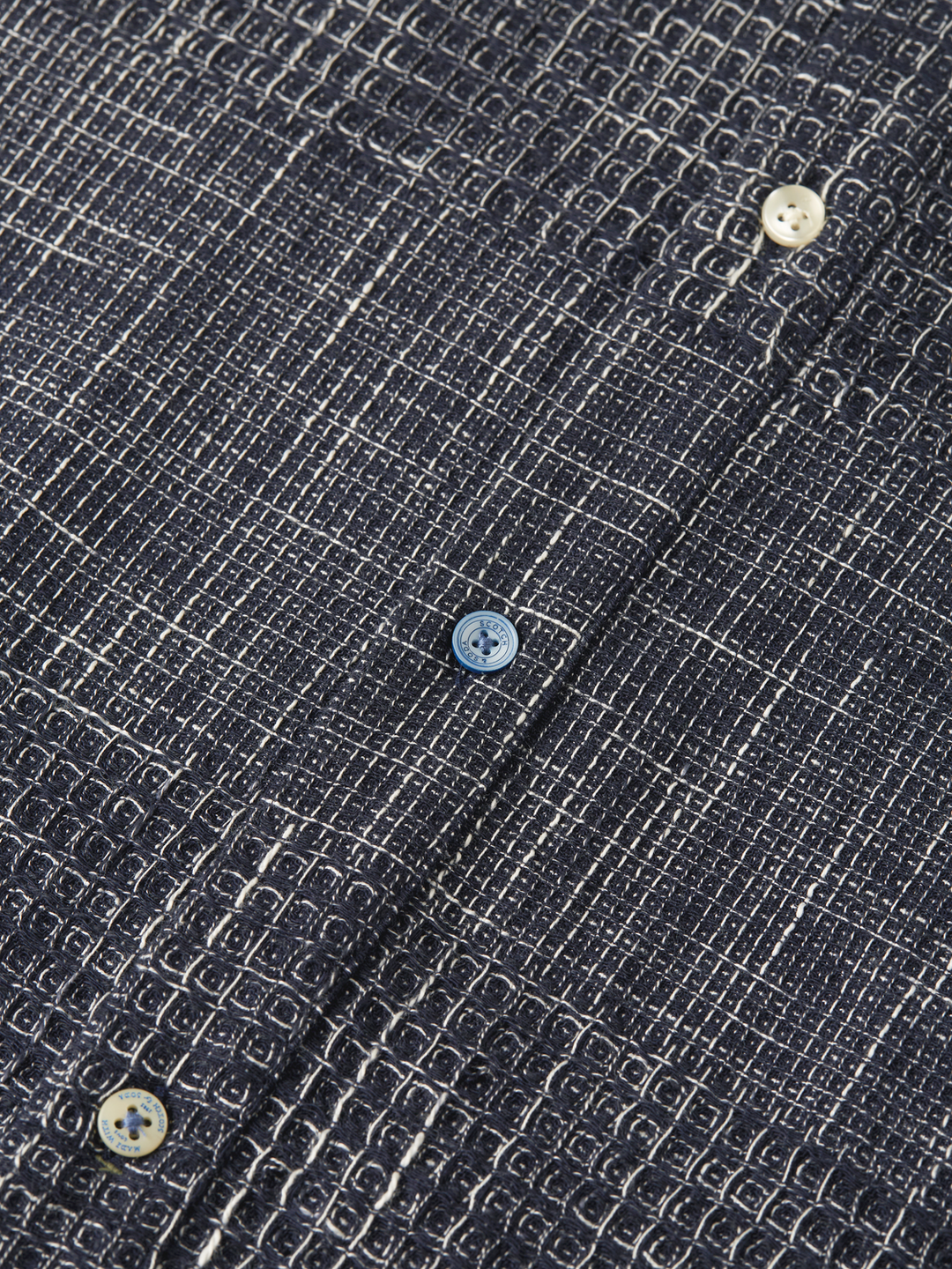 Melange waffle regular-fit shirt