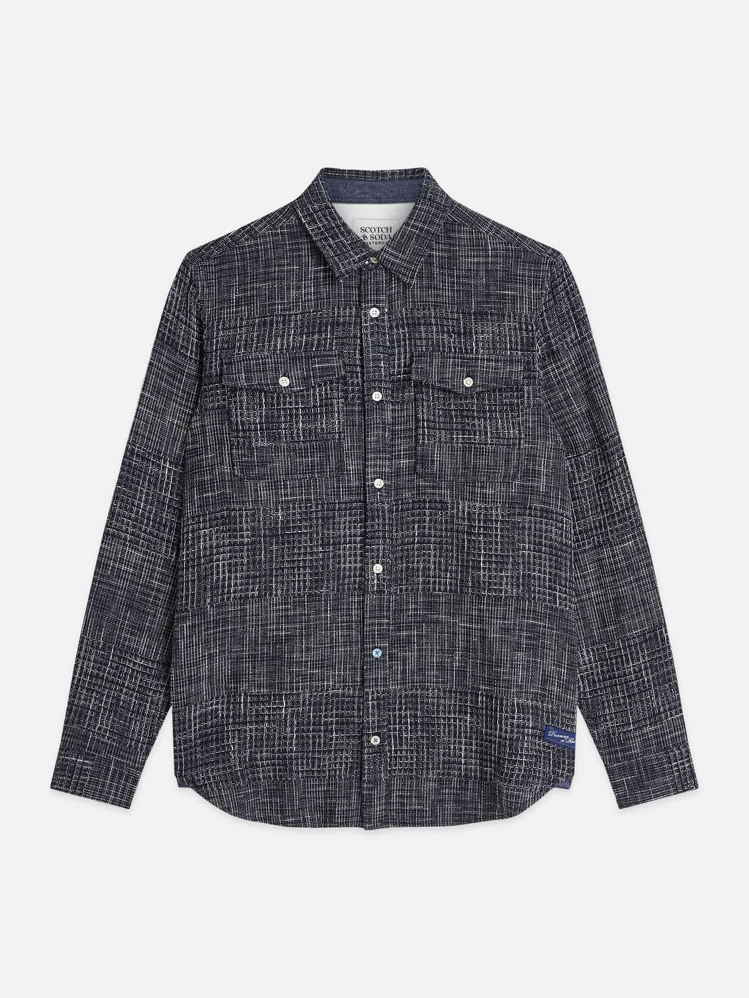 Melange waffle regular-fit shirt