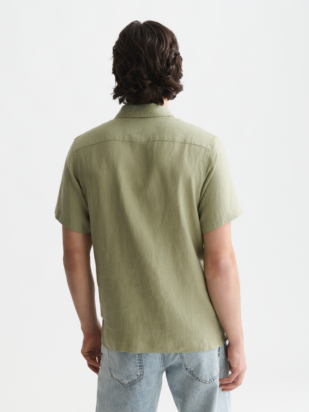 Seasonal core linen regular-fit short sleeved shirt