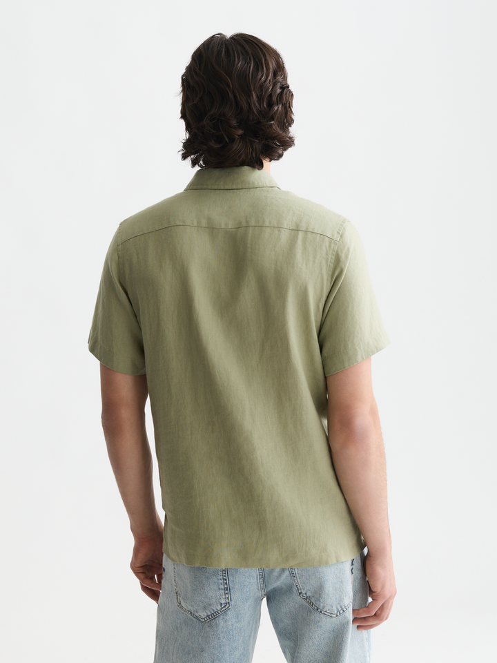 Seasonal core linen regular-fit short sleeved shirt