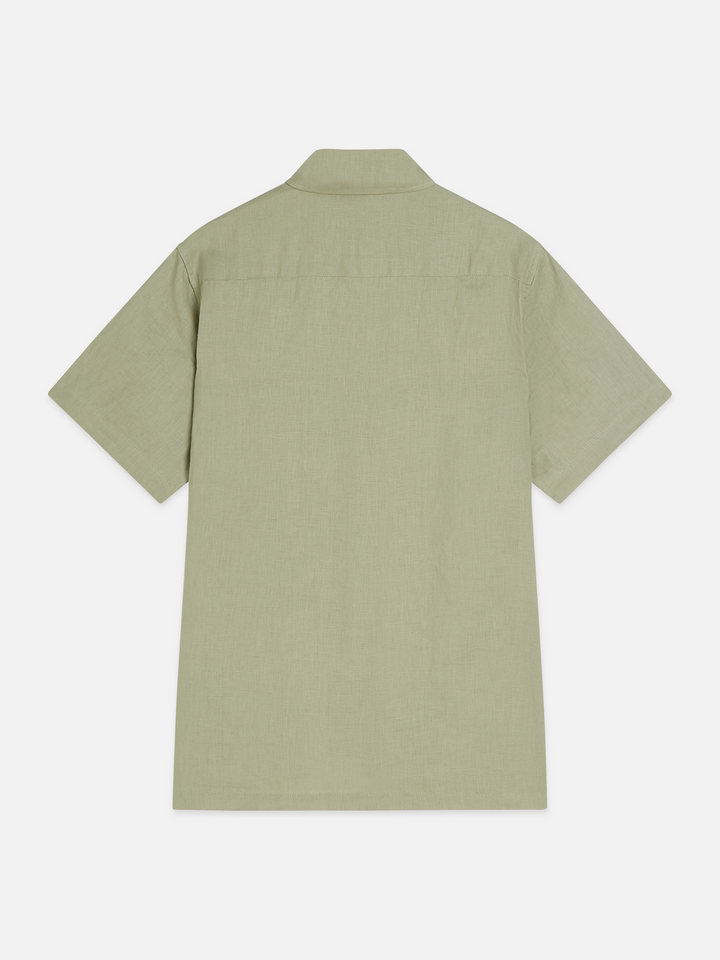 Seasonal core linen regular-fit short sleeved shirt