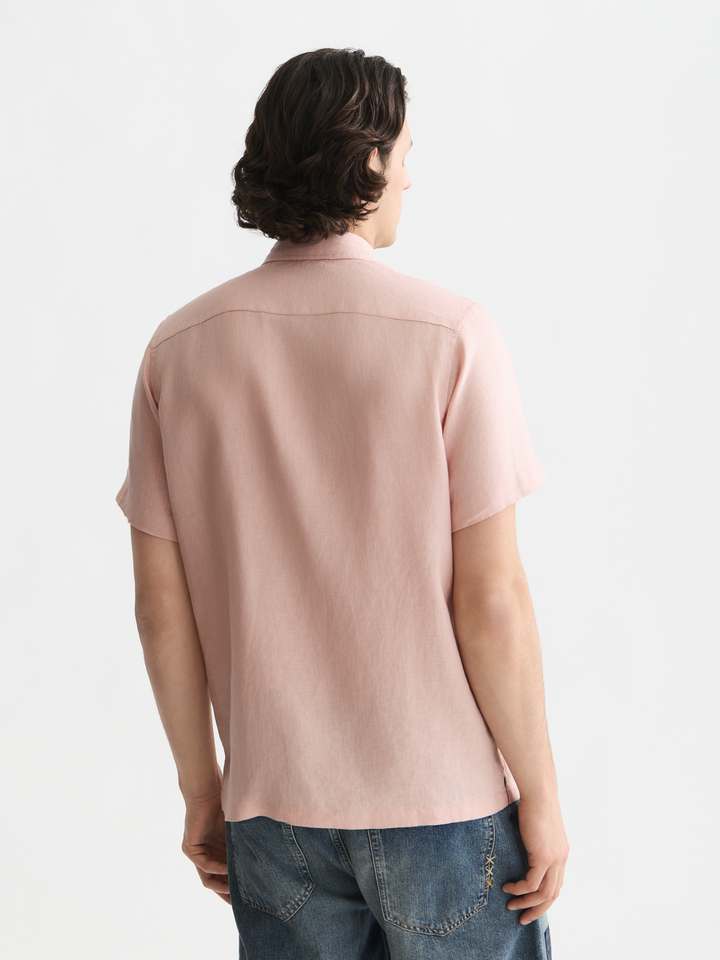 Seasonal core linen regular-fit short sleeved shirt