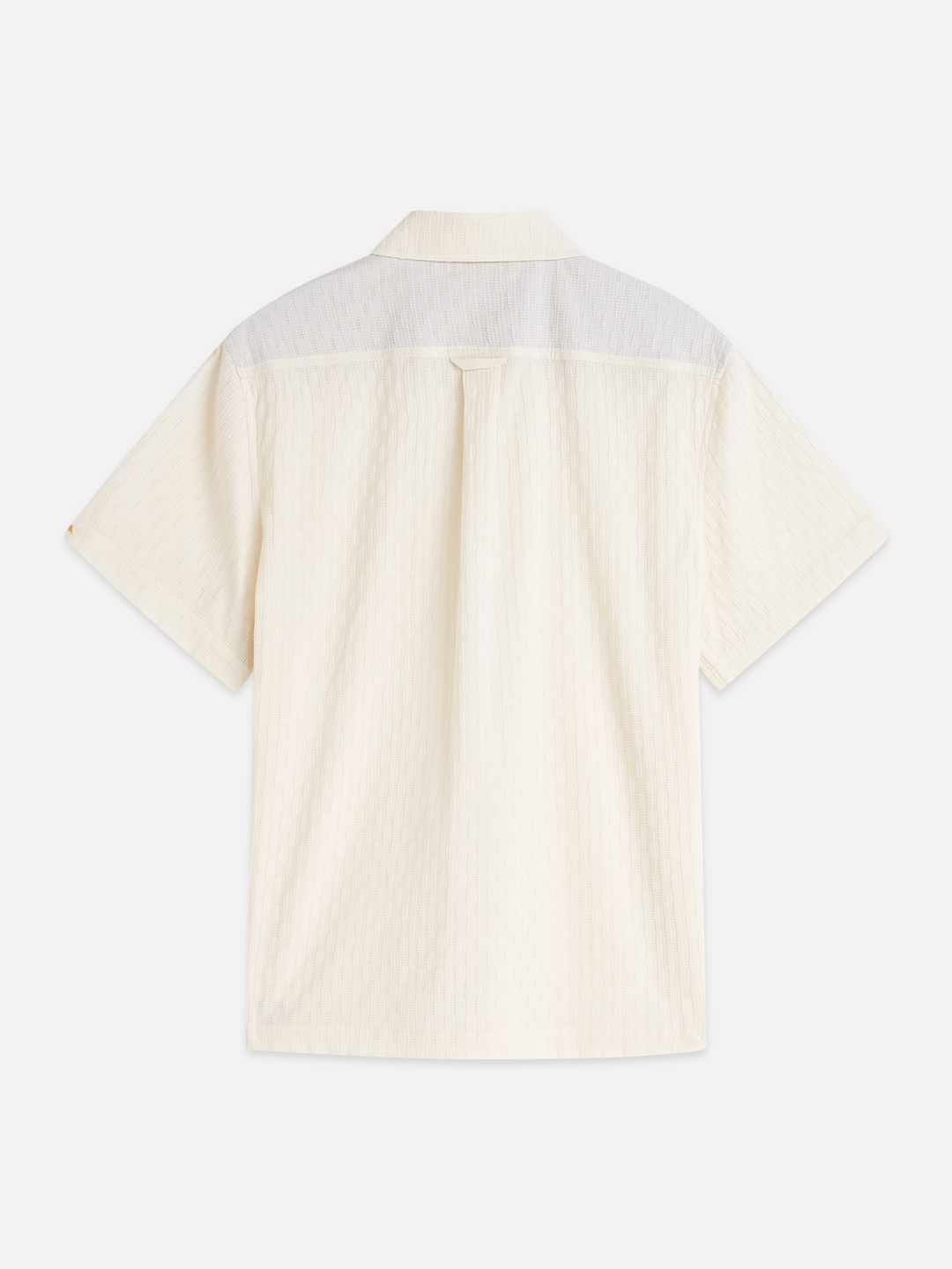 Jacquard seer-sucker regular-fit short-sleeved shirt