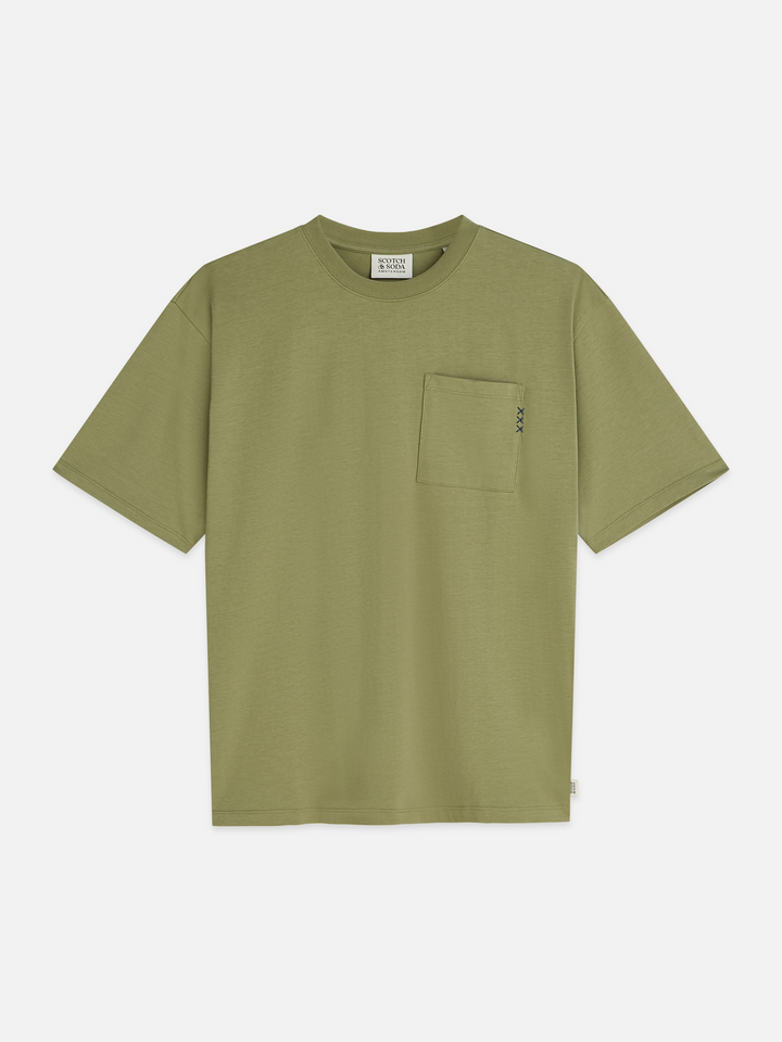 Seasonal core 3 crosses chest pocket loose-fit T-shirt