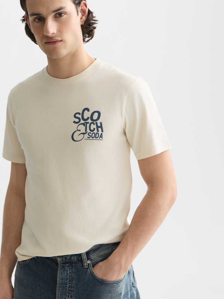 Left chest artwork regular-fit T-shirt