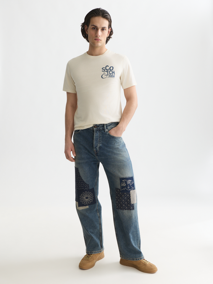 Left chest artwork regular-fit T-shirt