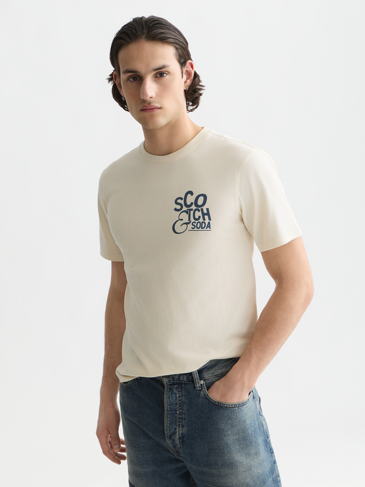 Left chest artwork regular-fit T-shirt