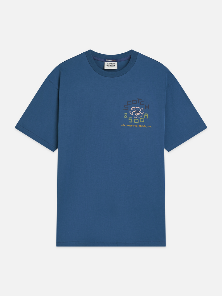 Front and back artwork relaxed-fit T-shirt