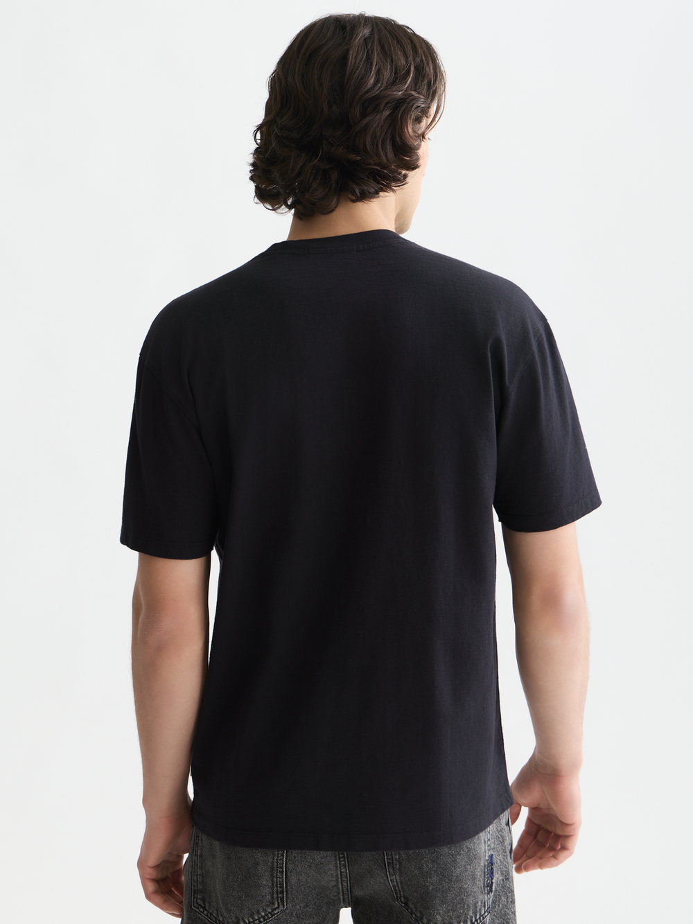 Embroidered front artwork relaxed-fit T-shirt