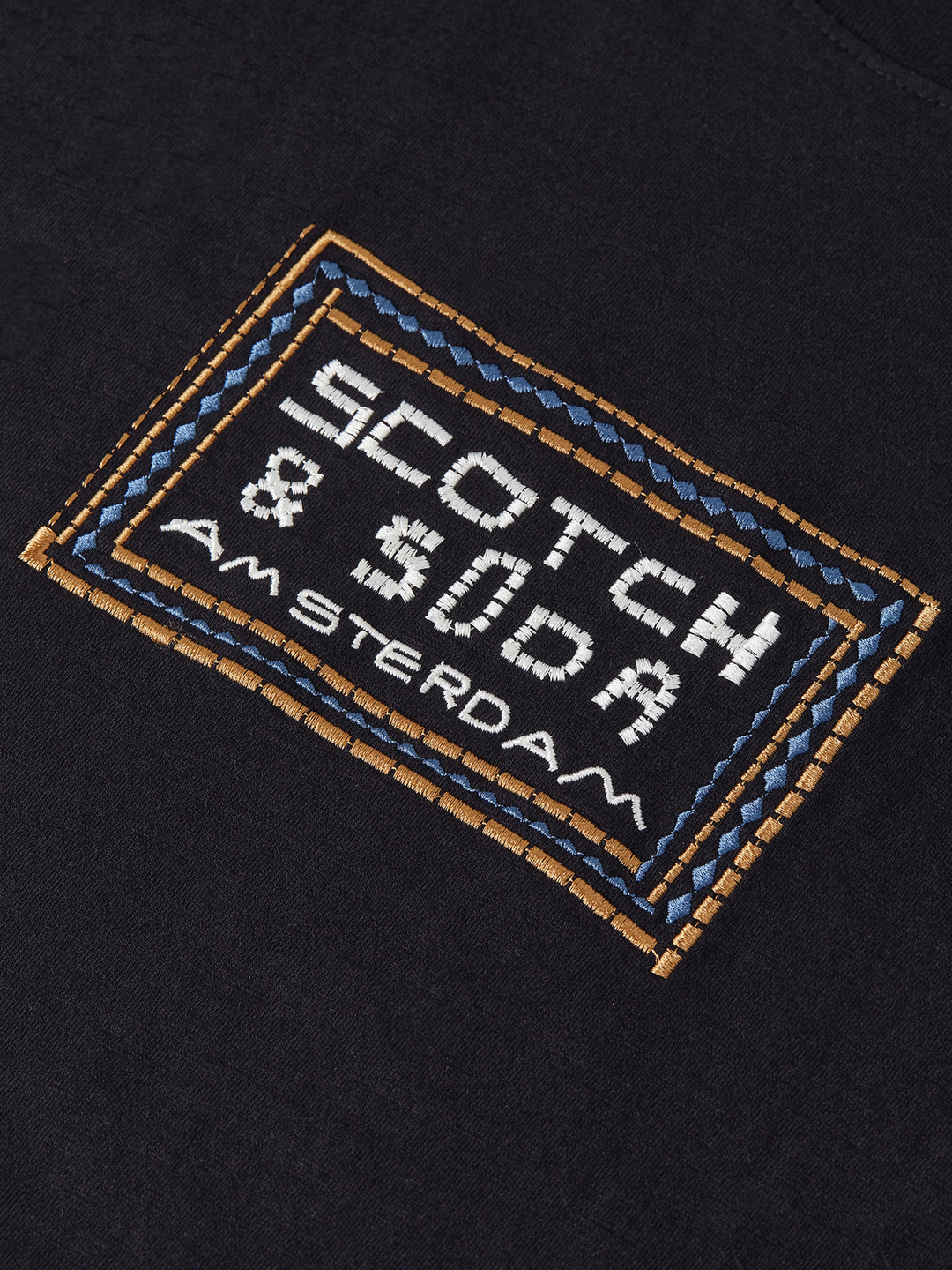 Embroidered front artwork relaxed-fit T-shirt