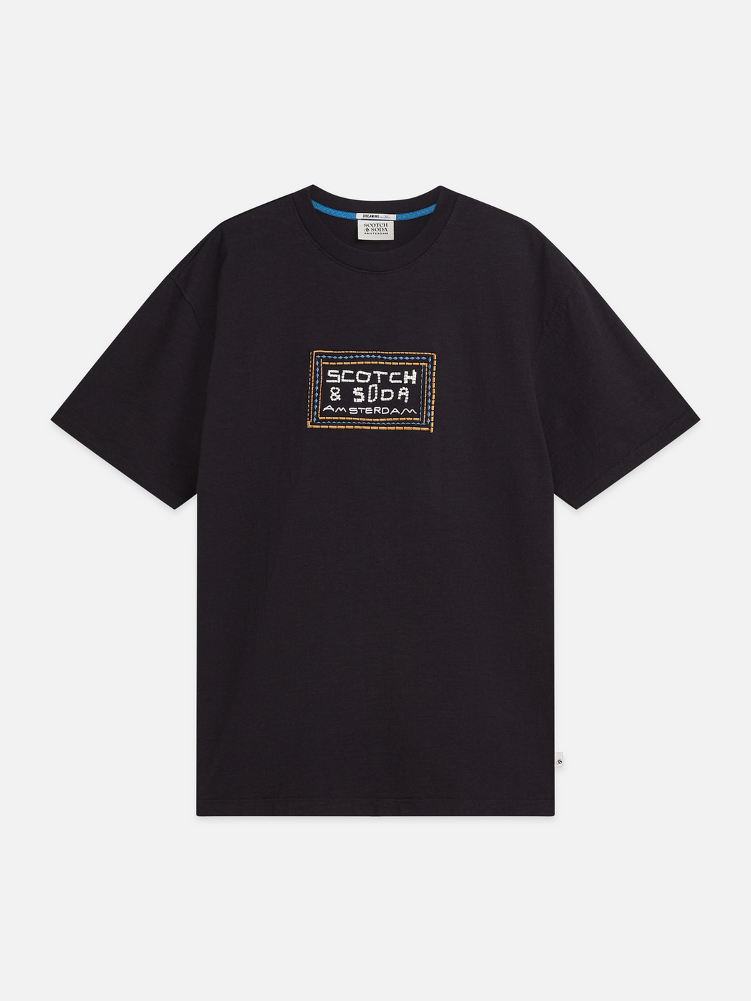 Embroidered front artwork relaxed-fit T-shirt