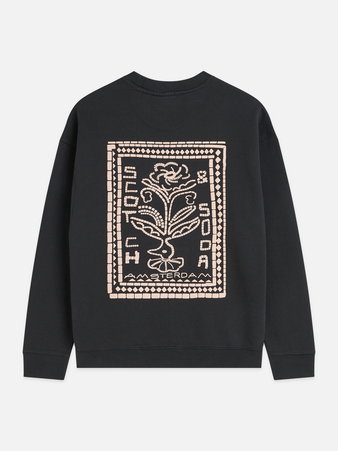 Front and back artwork relaxed-fit sweatshirt
