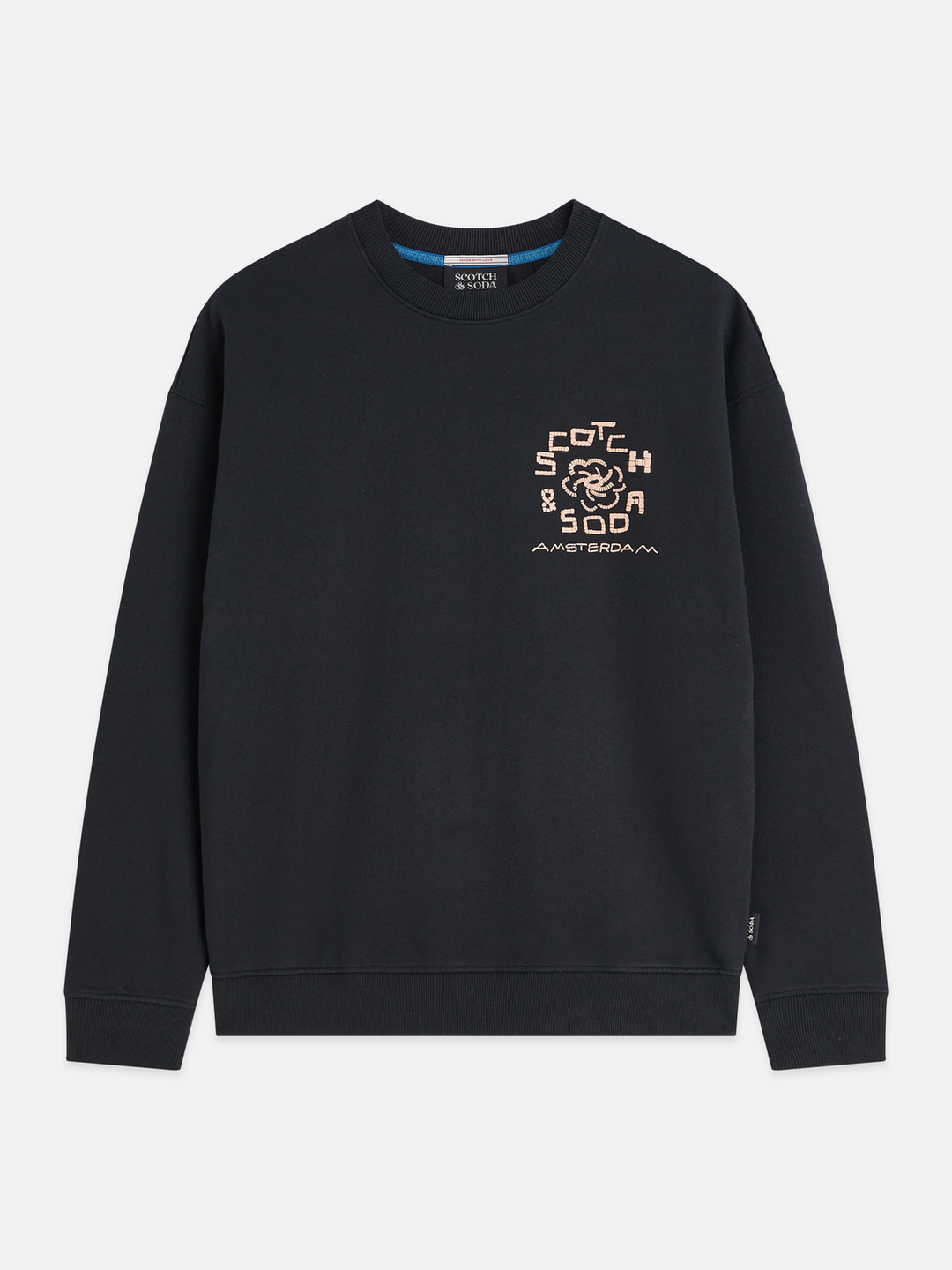 Front and back artwork relaxed-fit sweatshirt