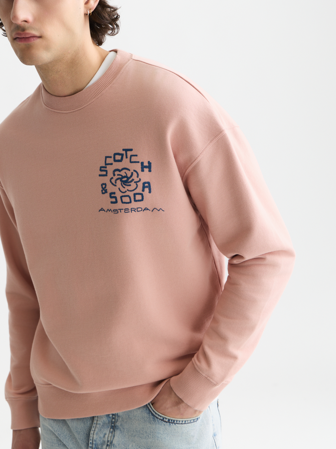 Front and back artwork relaxed-fit sweatshirt