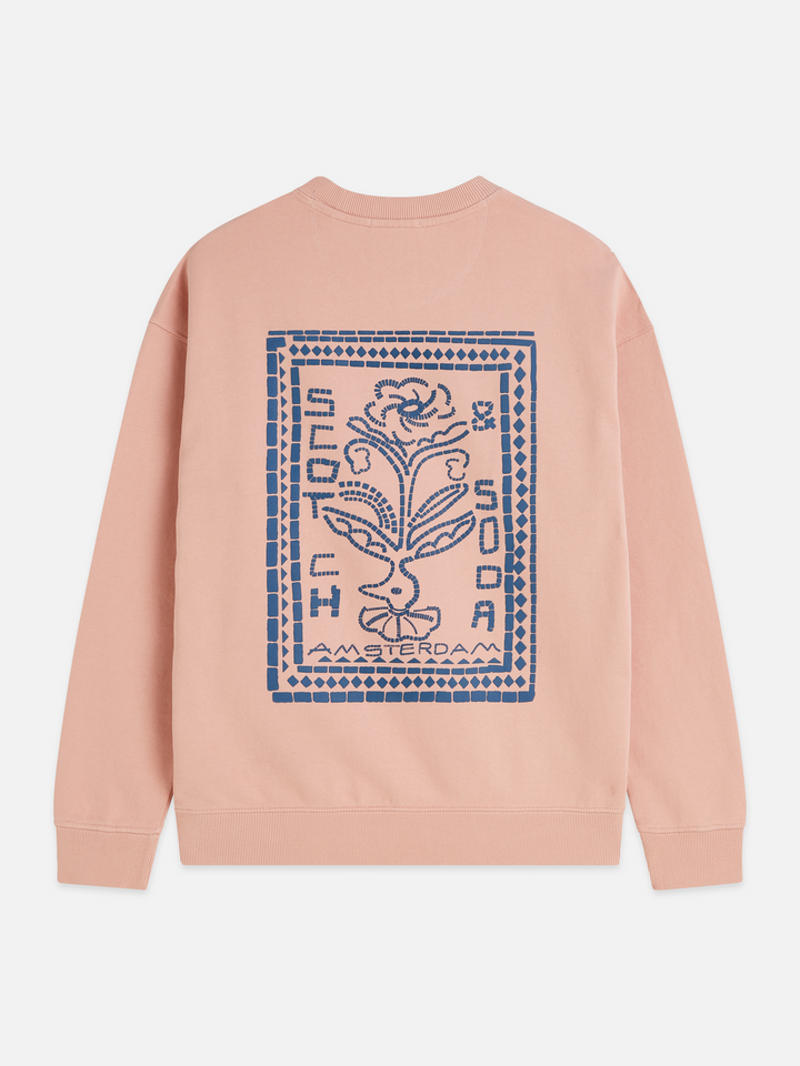 Front and back artwork relaxed-fit sweatshirt