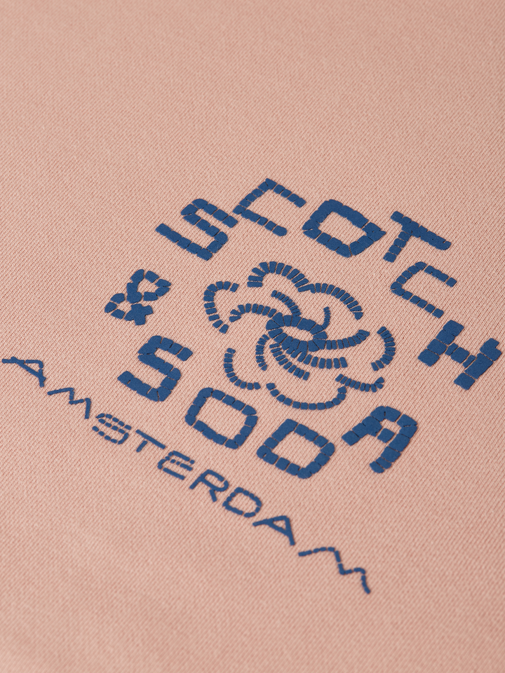 Front and back artwork relaxed-fit sweatshirt