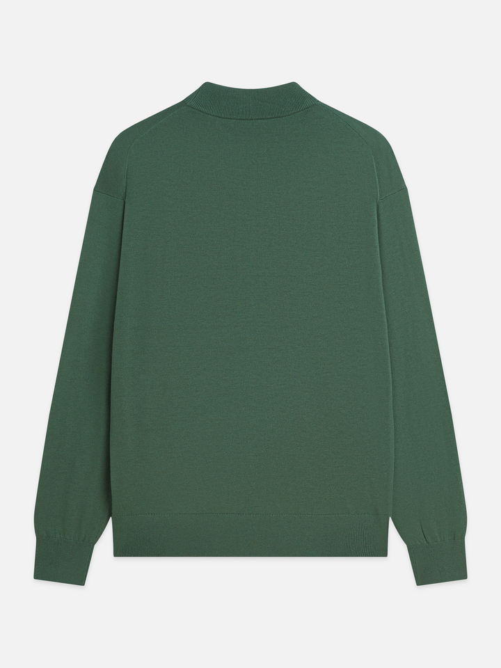 Seasonal core dropped shoulder mock neck pullover