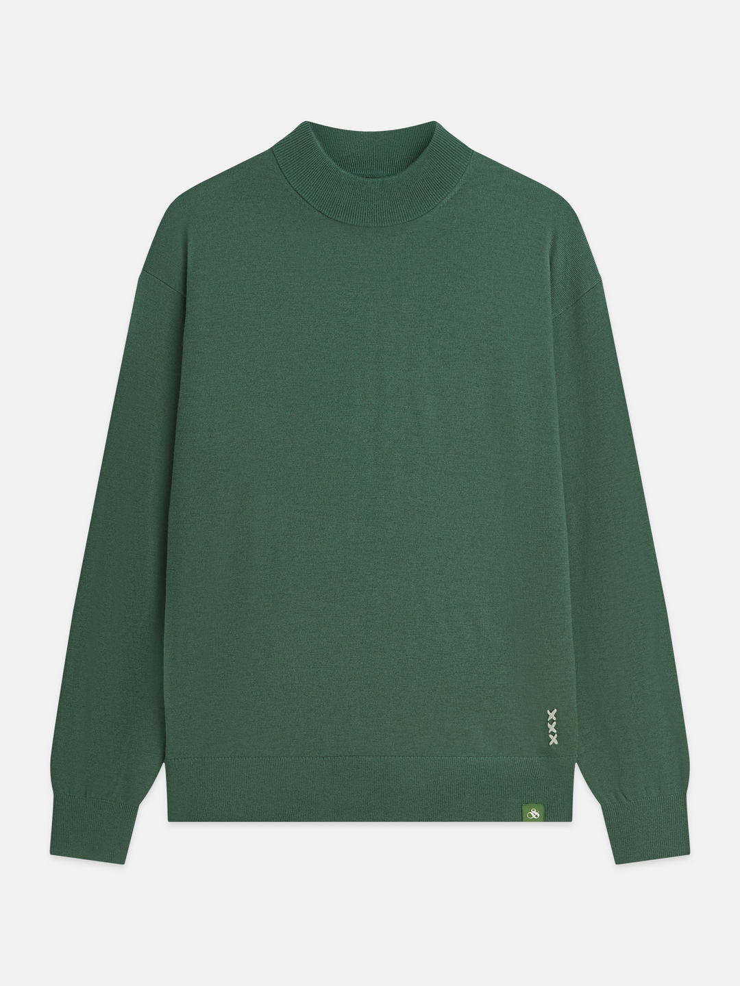 Seasonal core dropped shoulder mock neck pullover