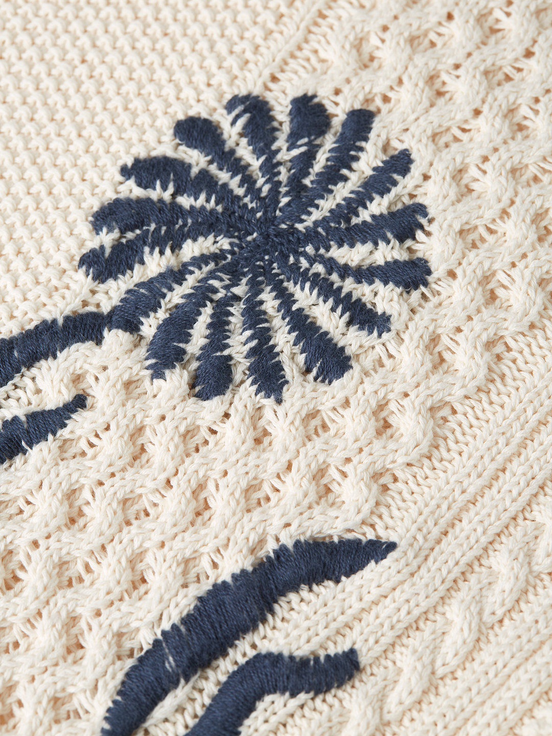 Delfts Blauw embroidered relaxed-fit pullover