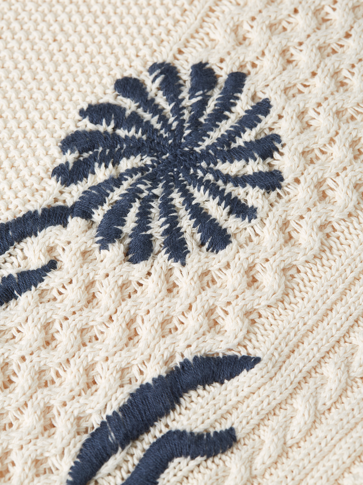 Delfts Blauw embroidered relaxed-fit pullover