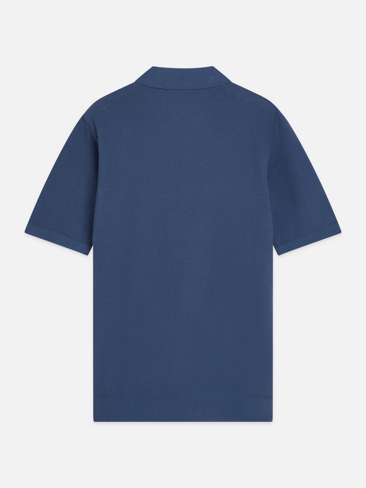 Seasonal core structured knitted regular-fit polo