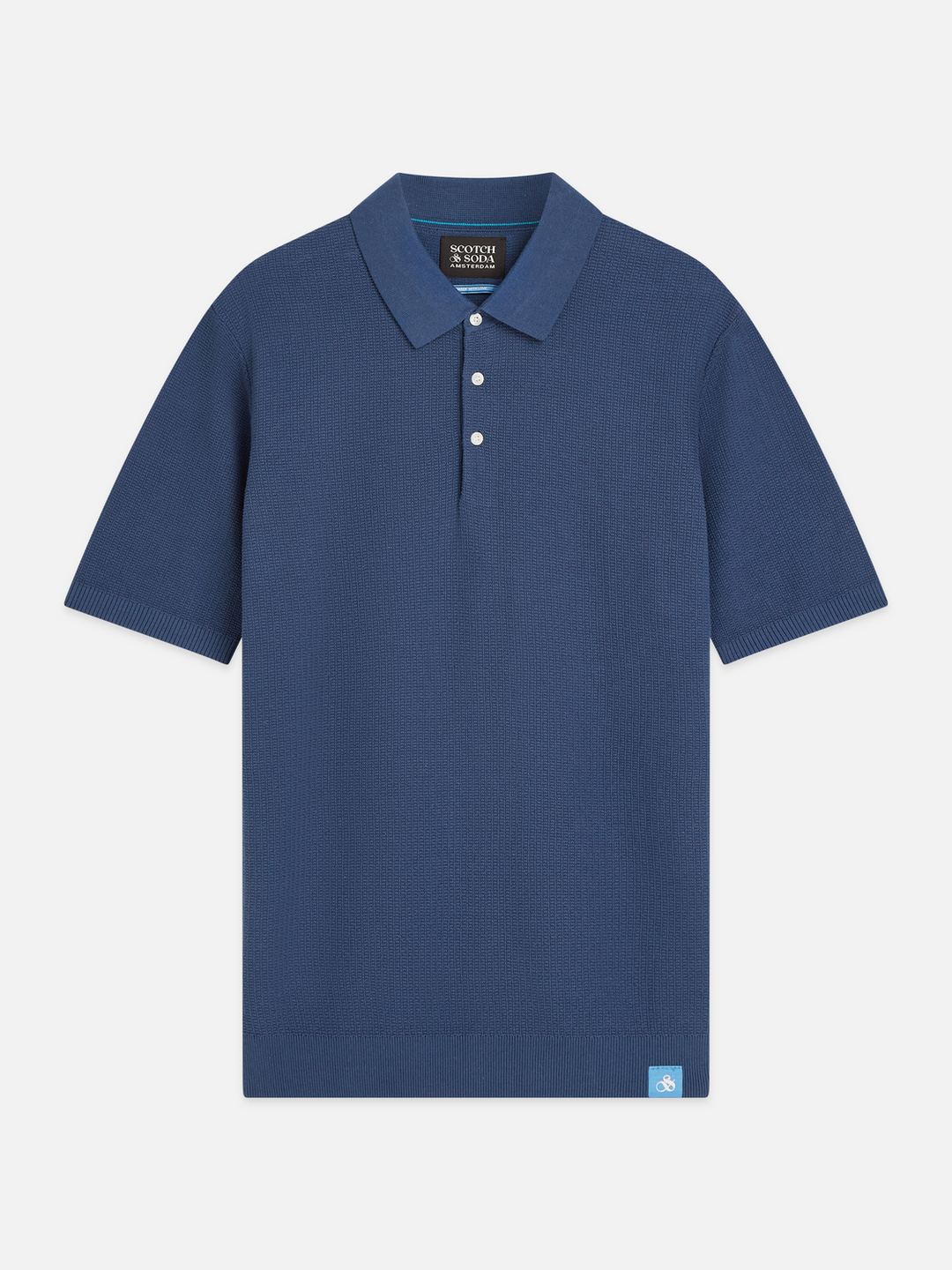 Seasonal core structured knitted regular-fit polo