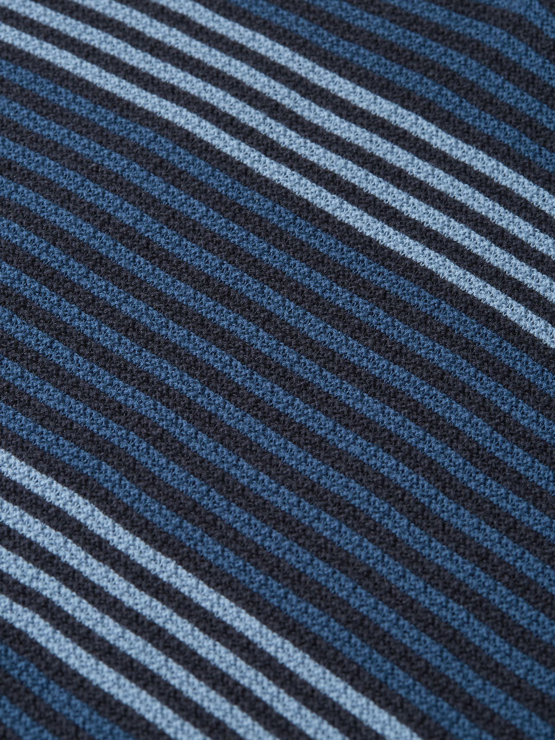 Striped structured knitted regular-fit polo