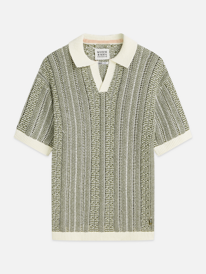 Multi stitch extra dropped shoulder polo