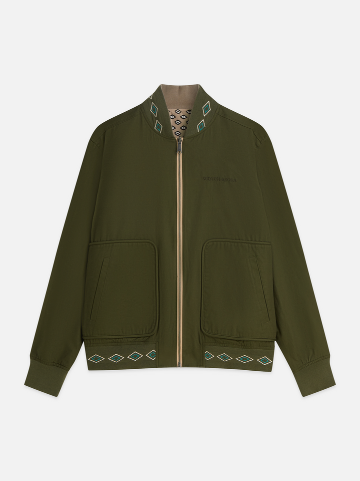 Reversible bomber jacket