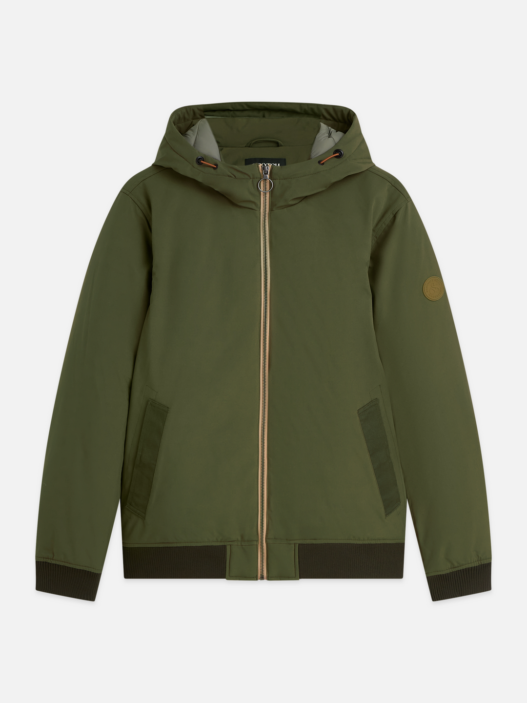 Hooded softshell padded jacket