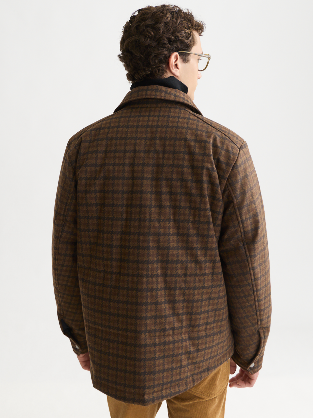 Houndstooth quilted jacket