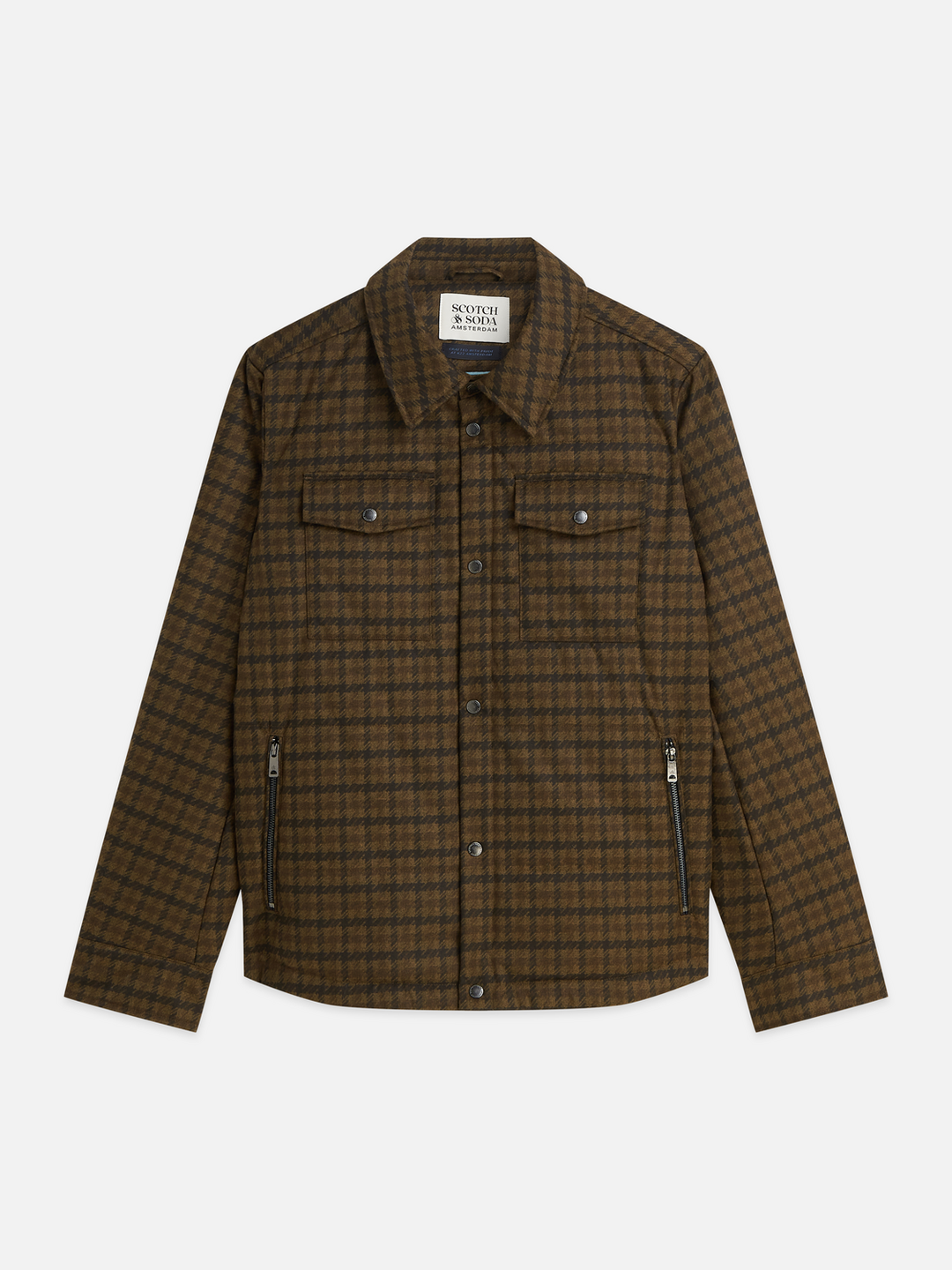 Houndstooth quilted jacket