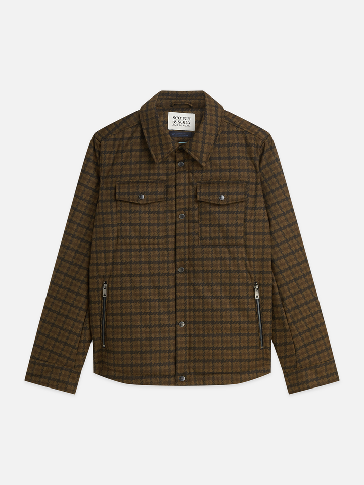 Houndstooth quilted jacket