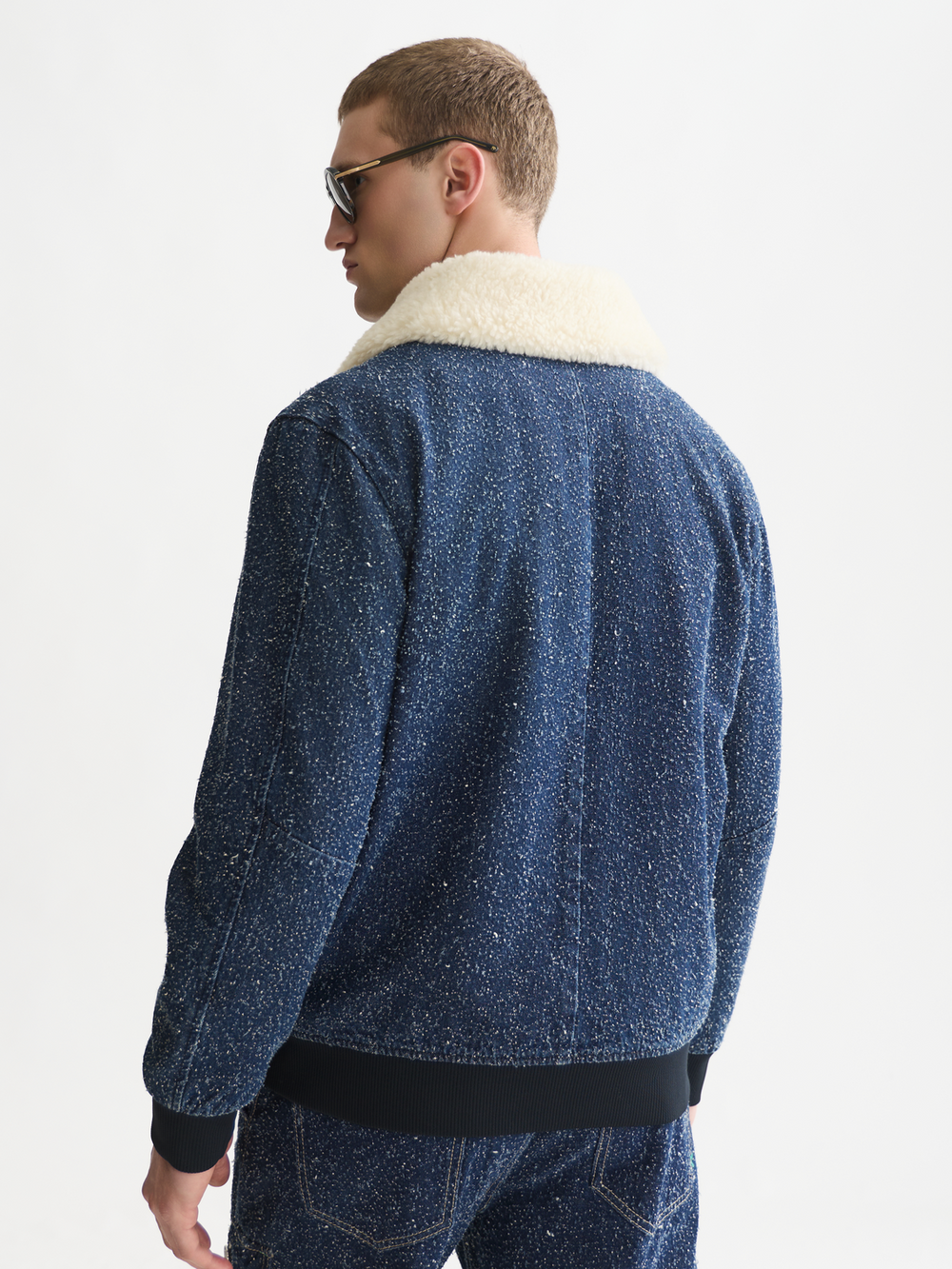 Denim flight jacket