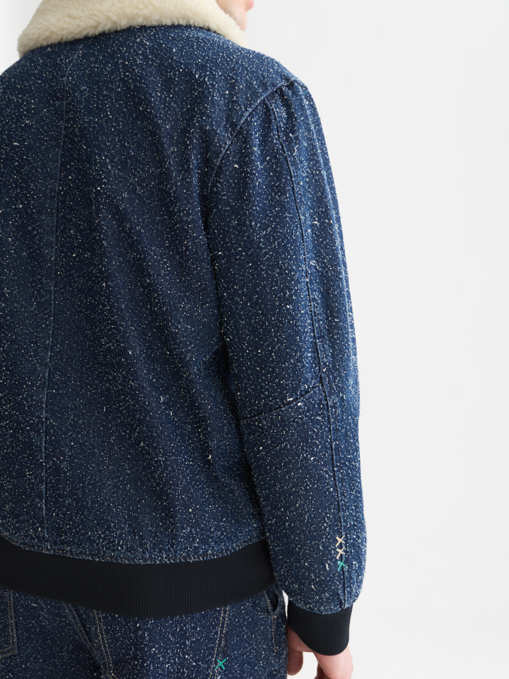 Denim flight jacket