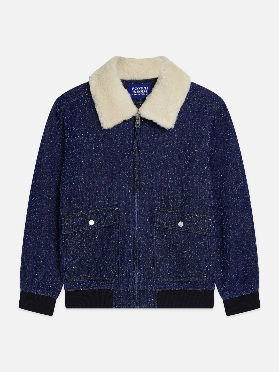 Denim flight jacket