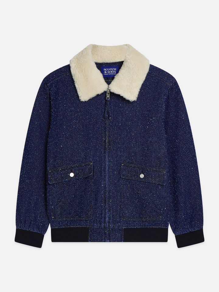 Denim flight jacket